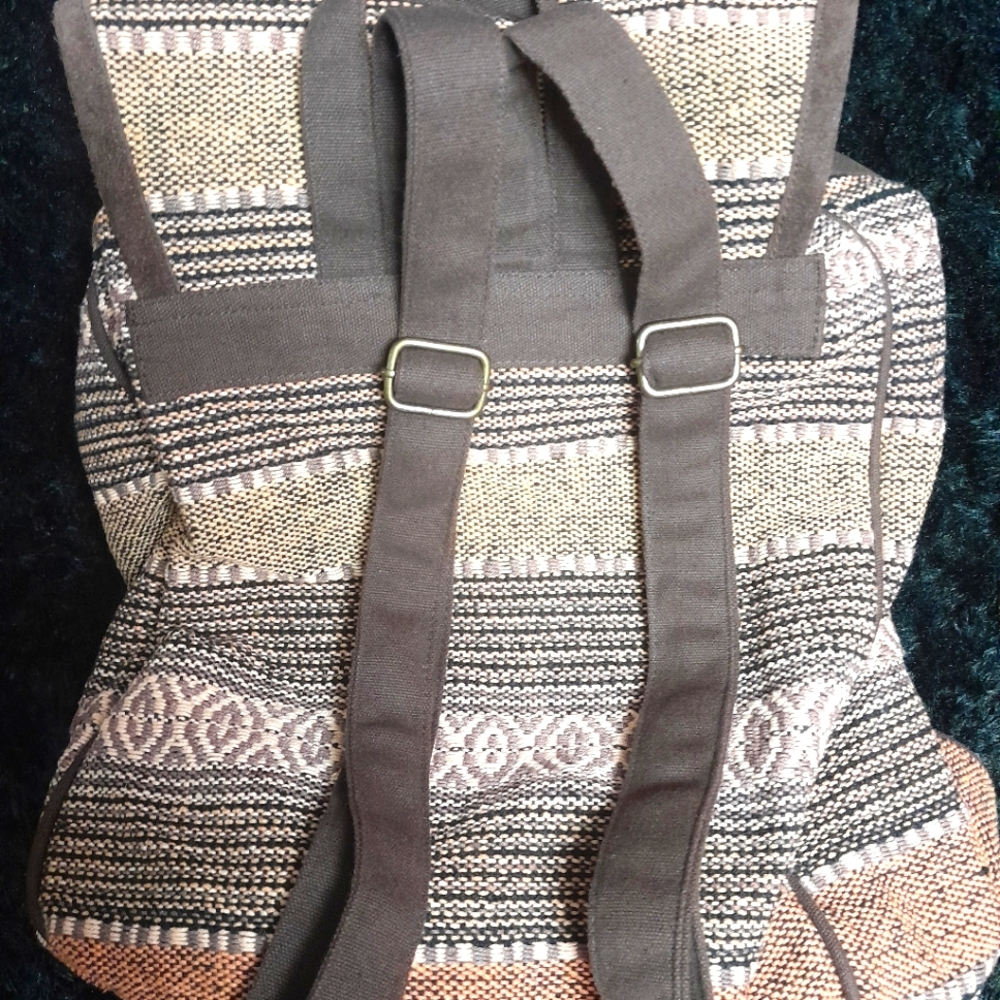 World Market Woven Backpack - Picture 2 of 4